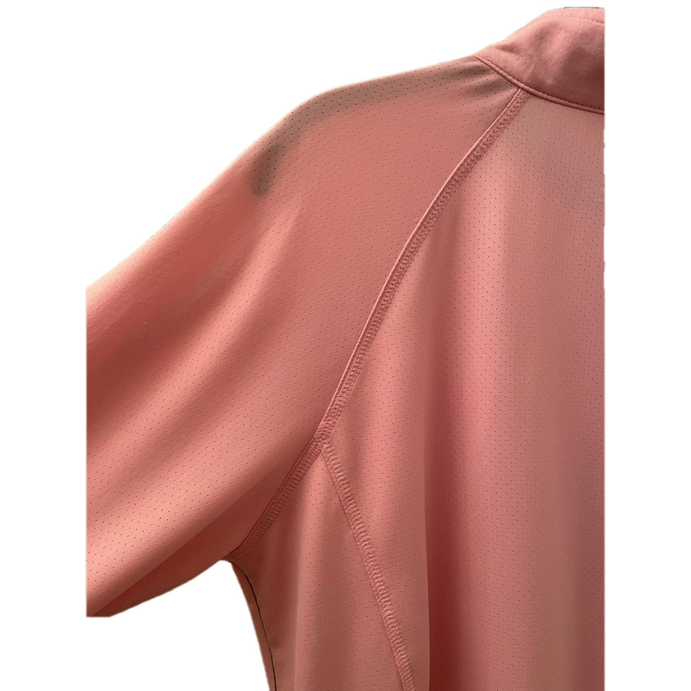 Bold Spirit Vintage Lt Pink Full Zip Perforated Mesh Jacket Grey Collar & Stripe - Picture 8 of 16